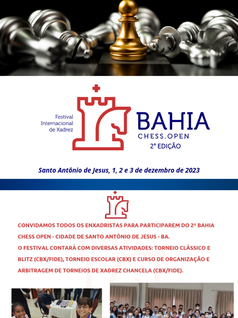 II Bahia Chess Open 2023 PDF Xadrez Jogos tradicionais