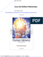 Full Download Human Memory 2nd Edition Radvansky Test Bank