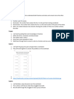 Fractions and Ratios Lesson Plan