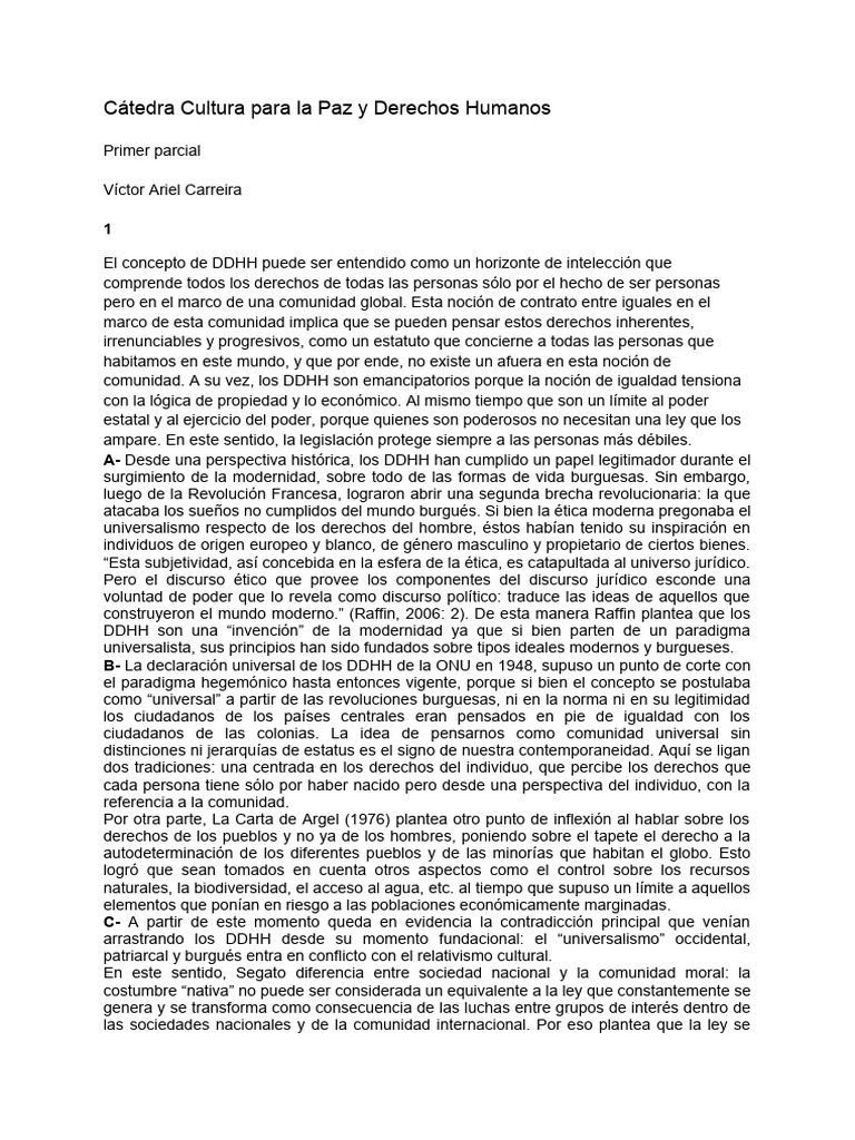 Cultura para La Paz y DDHH | PDF | Derechos humanos | Derechos