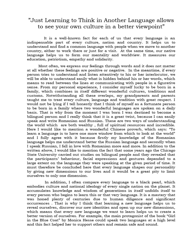 Essay Pdf Multilingualism Human Communication