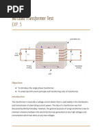 No Load Transformer