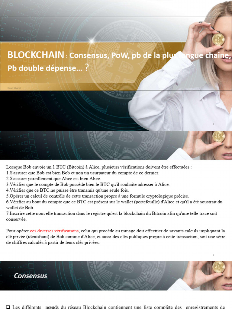 CHAPITRE2-Minage Consensus Proof of Work | PDF | Bitcoin | Crytomonnaies