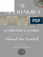 Al Mudhakira Explication de Oussoul As Sunnah Sabri Al Hamami