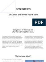Amendment:: Universal or National Health Care