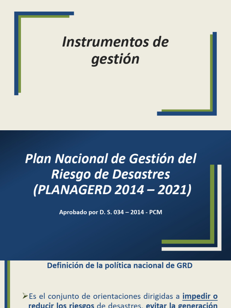 Plan Nacional de Gestión del Riesgo 2021 | PDF | Reducción de Desastres ...