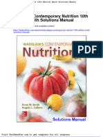 Full Download Wardlaws Contemporary Nutrition 10th Edition Smith Solutions Manual