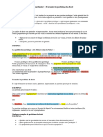 Fiche Méthode Le Problème de Droit