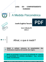 A Medida Psicométrica e Modelos Da Psicometria