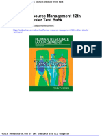 Full Download Human Resource Management 12th Edition Dessler Test Bank