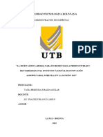 Universidad Tecnologica Boliviana: Administración de Empresas
