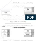 FICHA DE GRAMÁTICA - A Partir Do Livro - O Rapaz Que Tinha Zero A Matemática