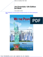 Full Download We The People Essentials 12th Edition Ginsberg Test Bank