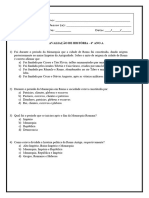 Avaliação de História - 6° Ano - A