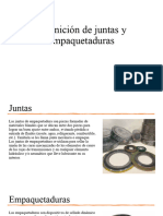 Definición de Juntas y Empaquetaduras