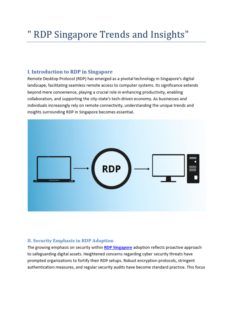 RDP Trends and Insights in Singapore | PDF | Cloud Computing | Computer ...