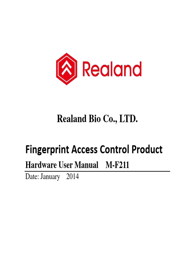 Realand M-F211 Fingerprint Setup Guide | PDF | Port (Computer ...
