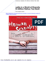 Full Download Human Sexuality in A World of Diversity Canadian 5th Edition Rathus Test Bank