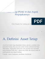 Aset Tetap PSAK 16 Dan Aspek Perpajakannya