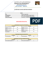 Construccion Del Plan de Gestion de Riesgo