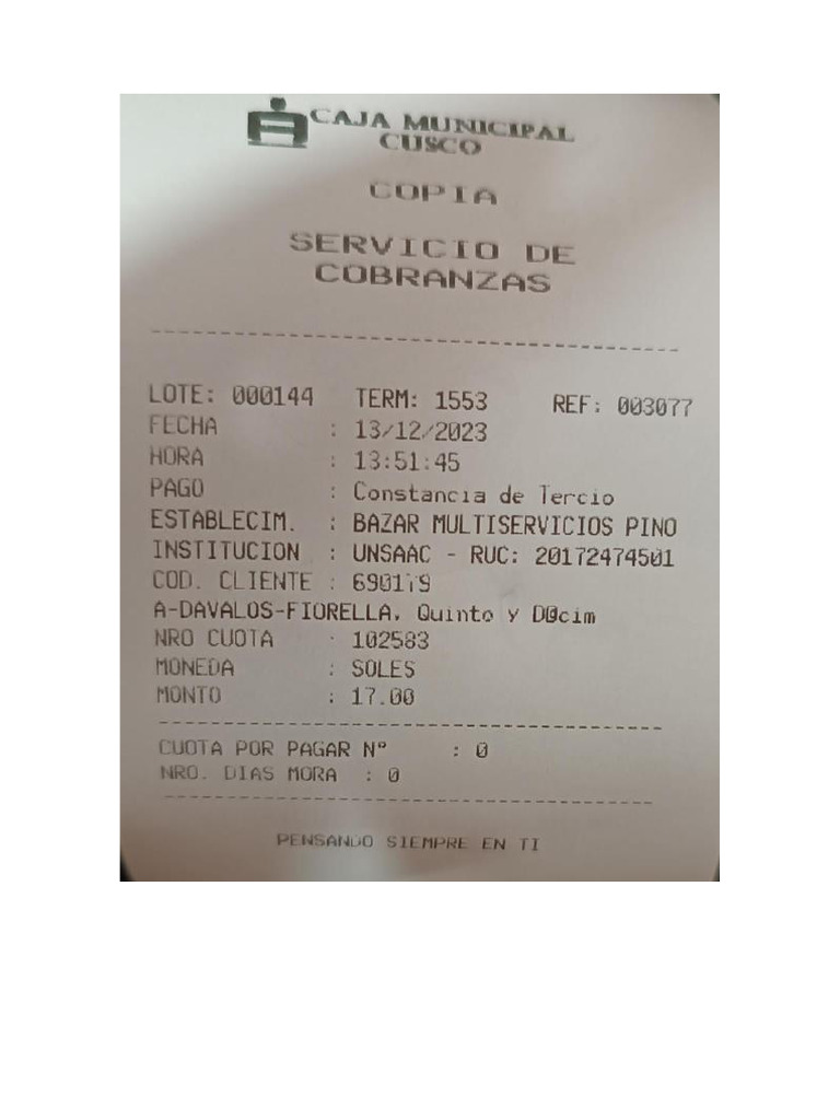 Constancia de Tercio,Quinto y Decimo Superior PDF