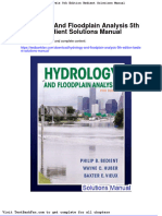 Full Download Hydrology and Floodplain Analysis 5th Edition Bedient Solutions Manual