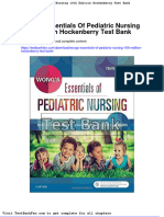 Full Download Wongs Essentials of Pediatric Nursing 10th Edition Hockenberry Test Bank
