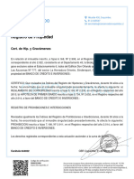 Registro de Propiedad: Cert. de Hip. y Gravámenes