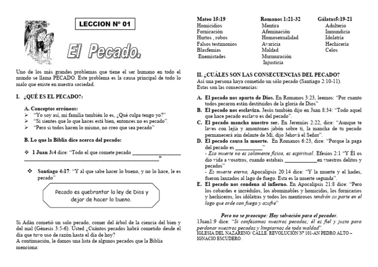 Entendiendo el Pecado y sus Consecuencias | PDF | Pecado | Creencia ...