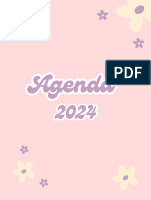 2024: agenda 2024 dia por pagina A5 - español -12 meses de enero a  diciembre con hora , -386 páginas, planificador ,diaria , mensual , anual ,  flor