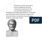 Aprendí Que El Teorema de Tales Nos Muestra Cómo Se Relacionan Los Segmentos de Líneas Paralelas