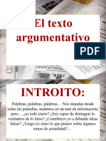 Prod. de Textos - Textos Argumentativos 3ro y 4to