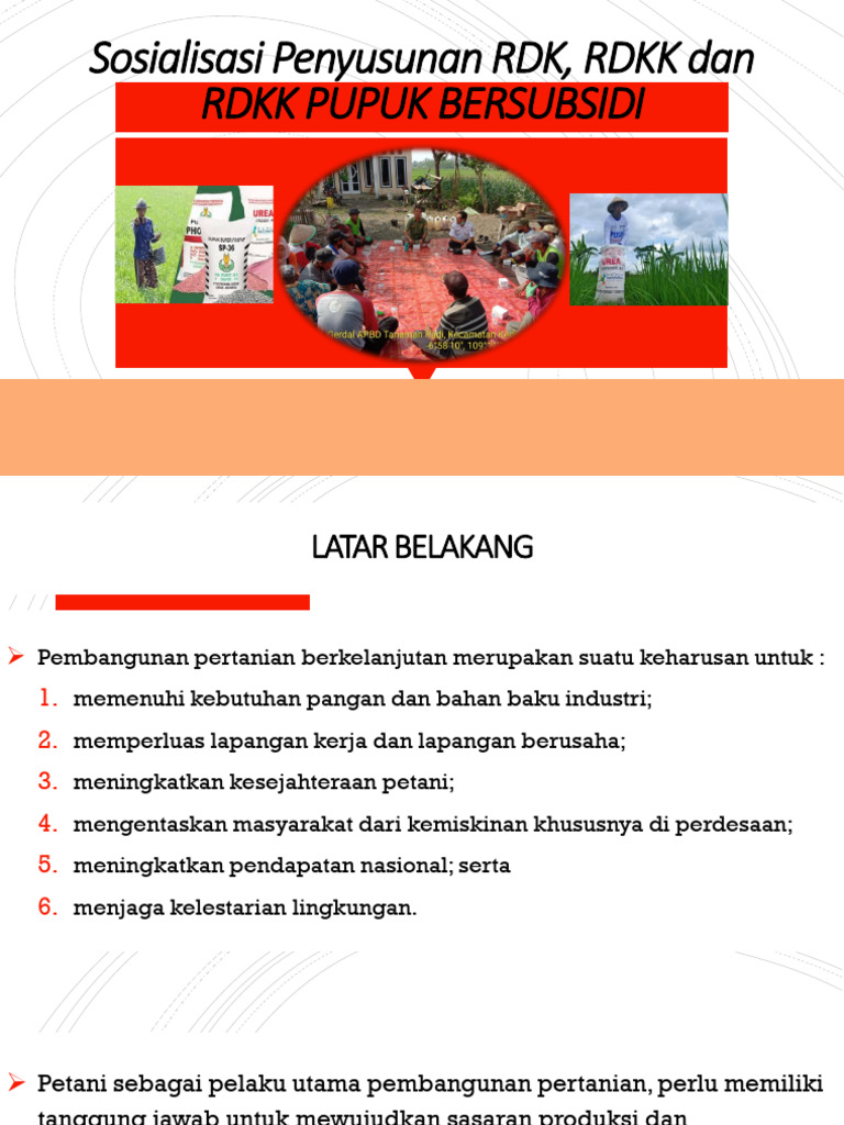 Sosialisasi Penyusunan RDK dan RDKK | PDF