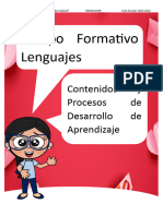 Contenido y Procesos de Desarrollo de Aprendizaje Lenguajes