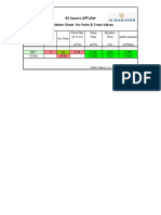 Calculation Sheet For Palm & Trees Valves