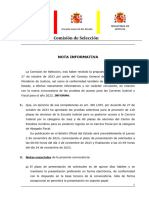 Juez-Fiscal 2023 Avisos y Notas Informativas - Nota Informativa Convocatoria 2023-2024