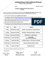 Class XII PreBoard 2 Date Sheet 2023