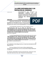 Acta de Libre Disponibilidad y No Expropiación de Terrenos