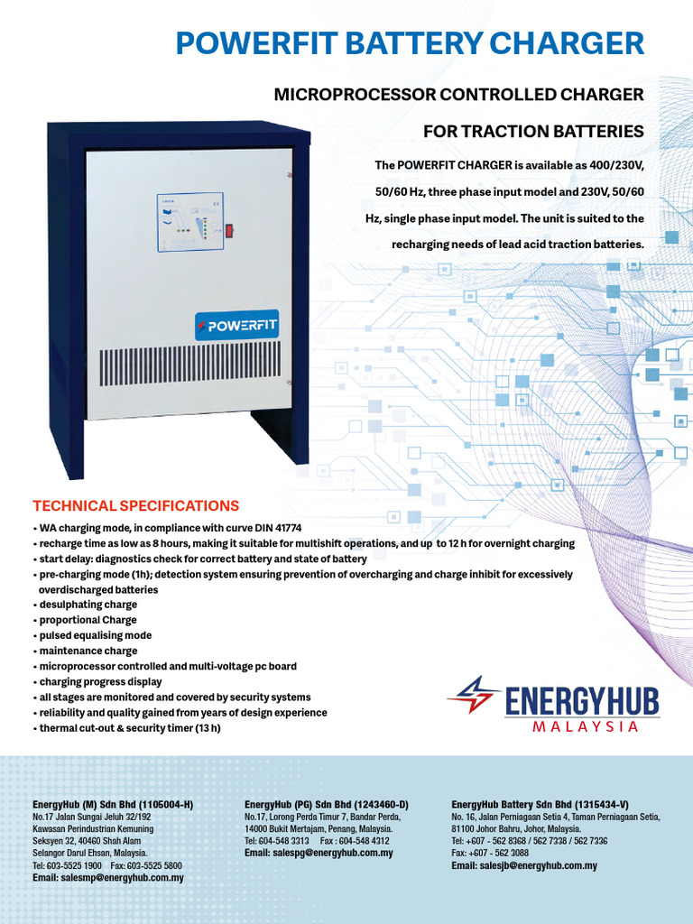 PowerFit Battery Charger Overview | PDF | Battery Charger ...