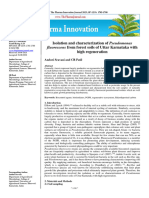 Fluorescens From Forest Soils of Uttar Karnataka With: Isolation and Characterization of Pseudomonas High Regeneration