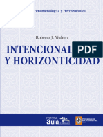 Roberto J. Walton - Intencionalidad y Horizonticidad (2015)