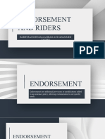 Endorsement and Riders