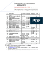 EFL Recruitment Notification II of 2023