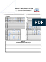 ANSWER SHEET - Model