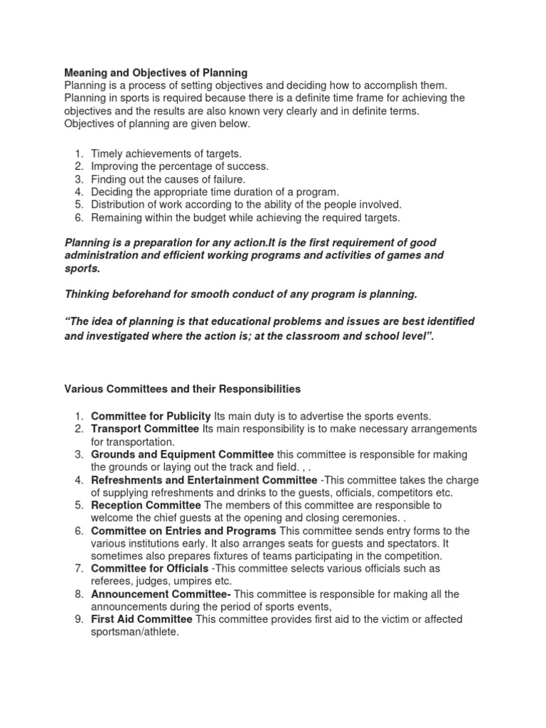 Management of Sports | PDF | Tournament | Sports