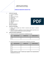 Formato Del Informe de Medición Conductual