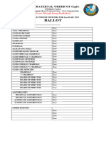 Ballot Club Elections