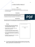 Apa Term Paper Format: Basics
