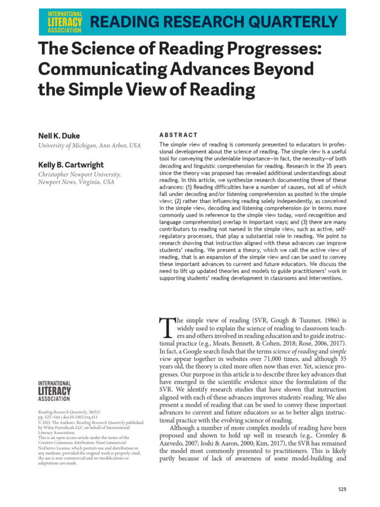 Active View Of Reading