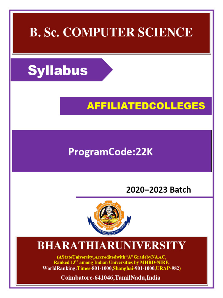 Syllabus: B. Sc. Computer Science | PDF | C++ | Method (Computer ...